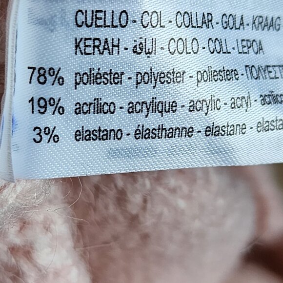 Zara Pastel Pink Contrast Collar Cropped Cardigan w/ Jewel Buttons - Picture 6 of 6